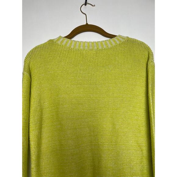 Cable Knit Sweater Womens Size Medium Pullover Chunky Cozy Knit Top Lemon Color - Picture 10 of 15